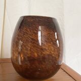 Amber glass vase
