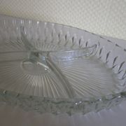 Vintage serving dish with aperitif, appetizers with its 2 serving accessories, original box