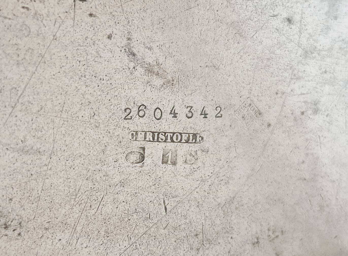 Oval silver-plated metal platters, Christofle