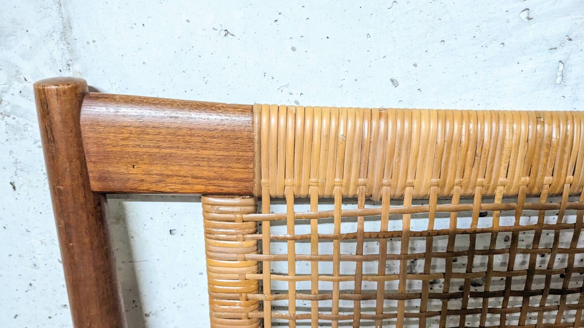 Daybed scandinave design Børge Mogensen pour Soborg Mobelfabrik 1950 's, teck et cannage