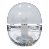 Lampe de table design italien en verre massif épais de 1960