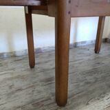 Wood and marble table with extensions