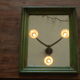 Miroir bois ancien vert 28x34cm