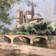 Tableau : pastel représentant Notre Dame de Paris