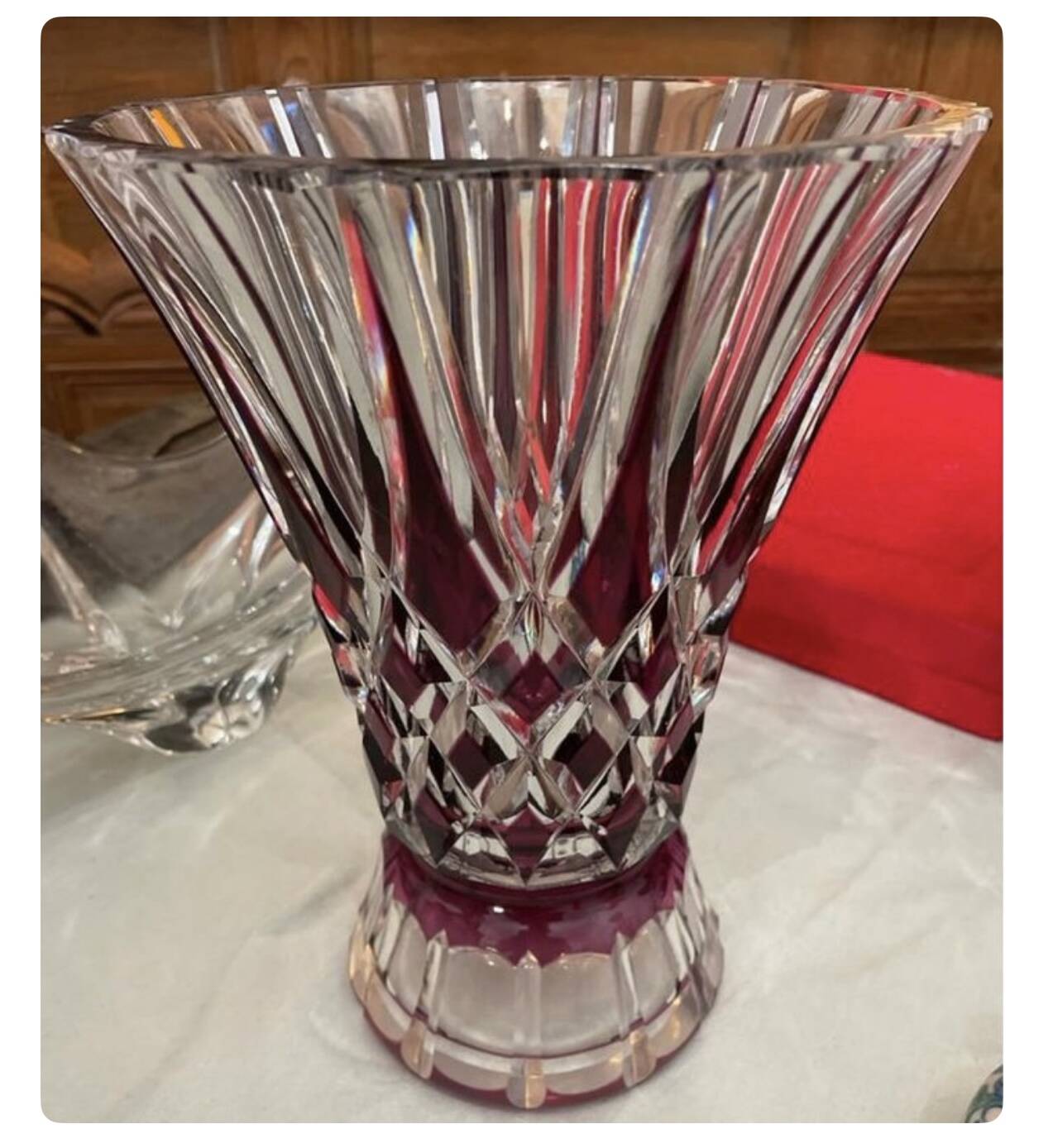 Large Saint Louis crystal vase