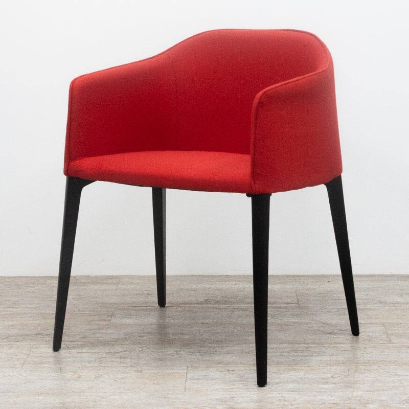 Laja chair from Pedrali in red fabric