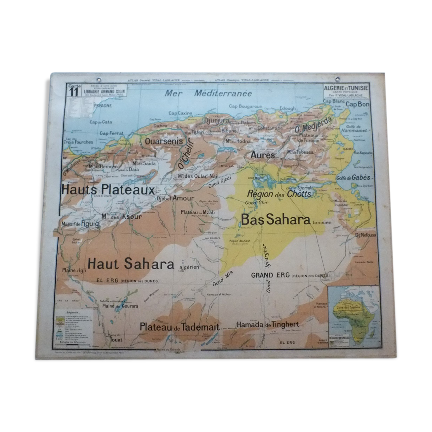 Map of school Vidal-Lablache No. 11 Algeria and Tunisia