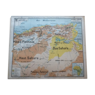 Map of school Vidal-Lablache No. 11 Algeria and Tunisia