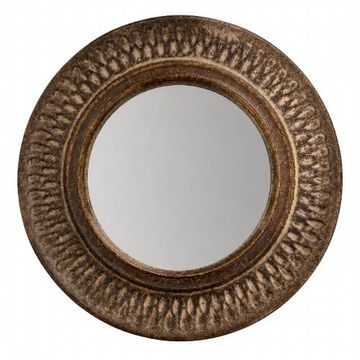 Chiselled stone mirror
