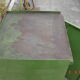 Green industrial metal cabinet