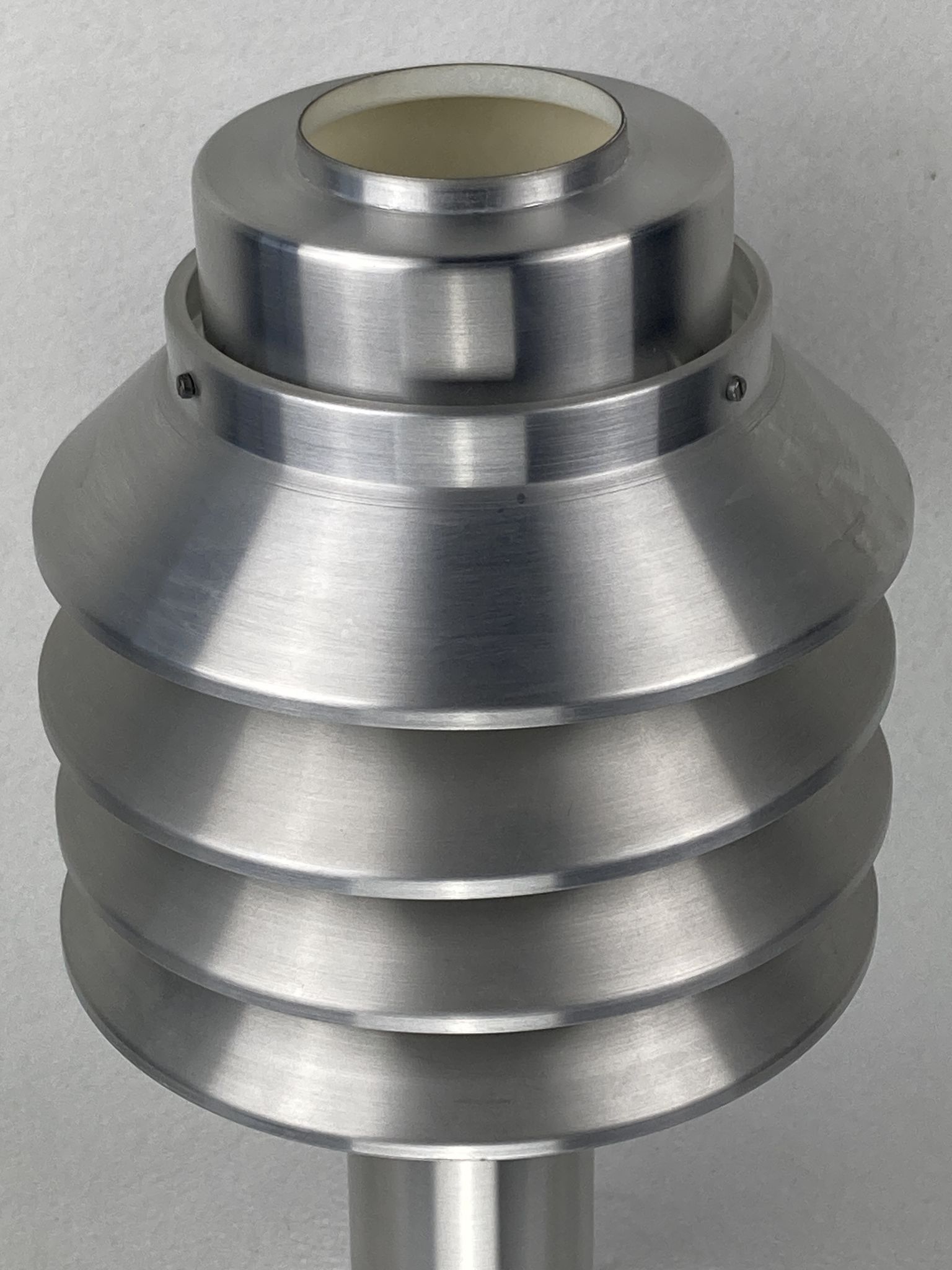 Space age aluminum mushroom dome lamp by Hans Agne Jakobsson for Markaryd, Sweden 1960s
