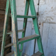Wooden workshop folding stepladder