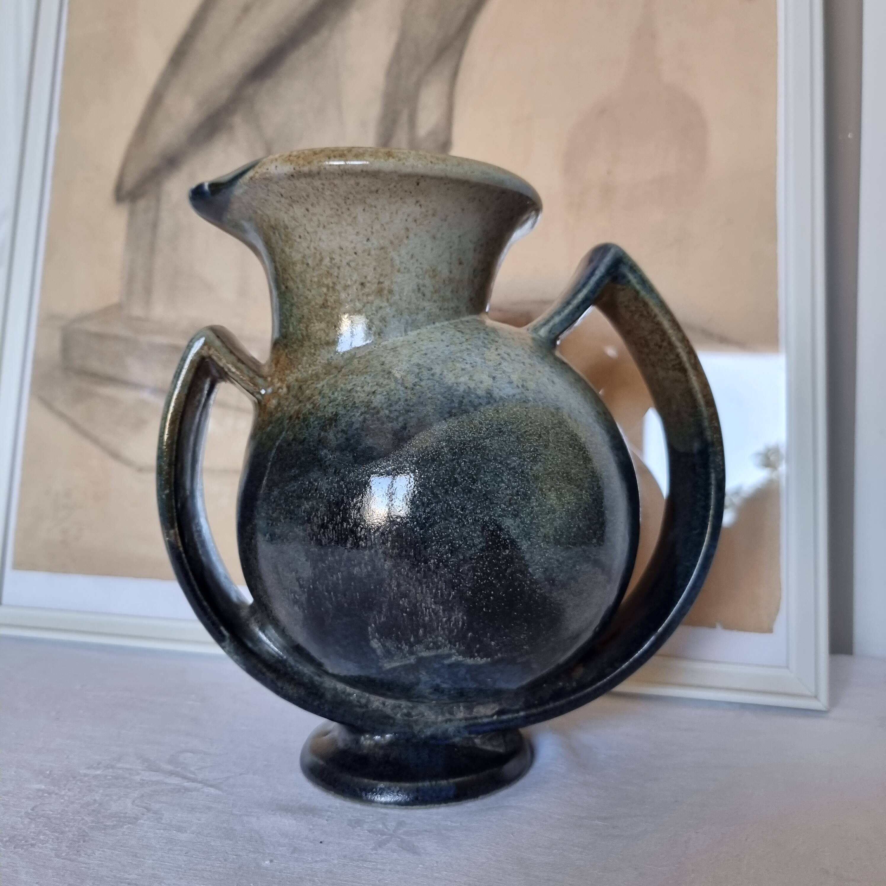 Avant-garde French ceramic pitcher from the 1960s - A simple design