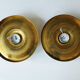 Pair of golden wall lights Flush Lights, Germany 1970s