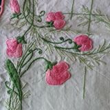 Hand embroidered square tablecloth