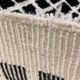 Handmade black square rug size 150 x 250 cm