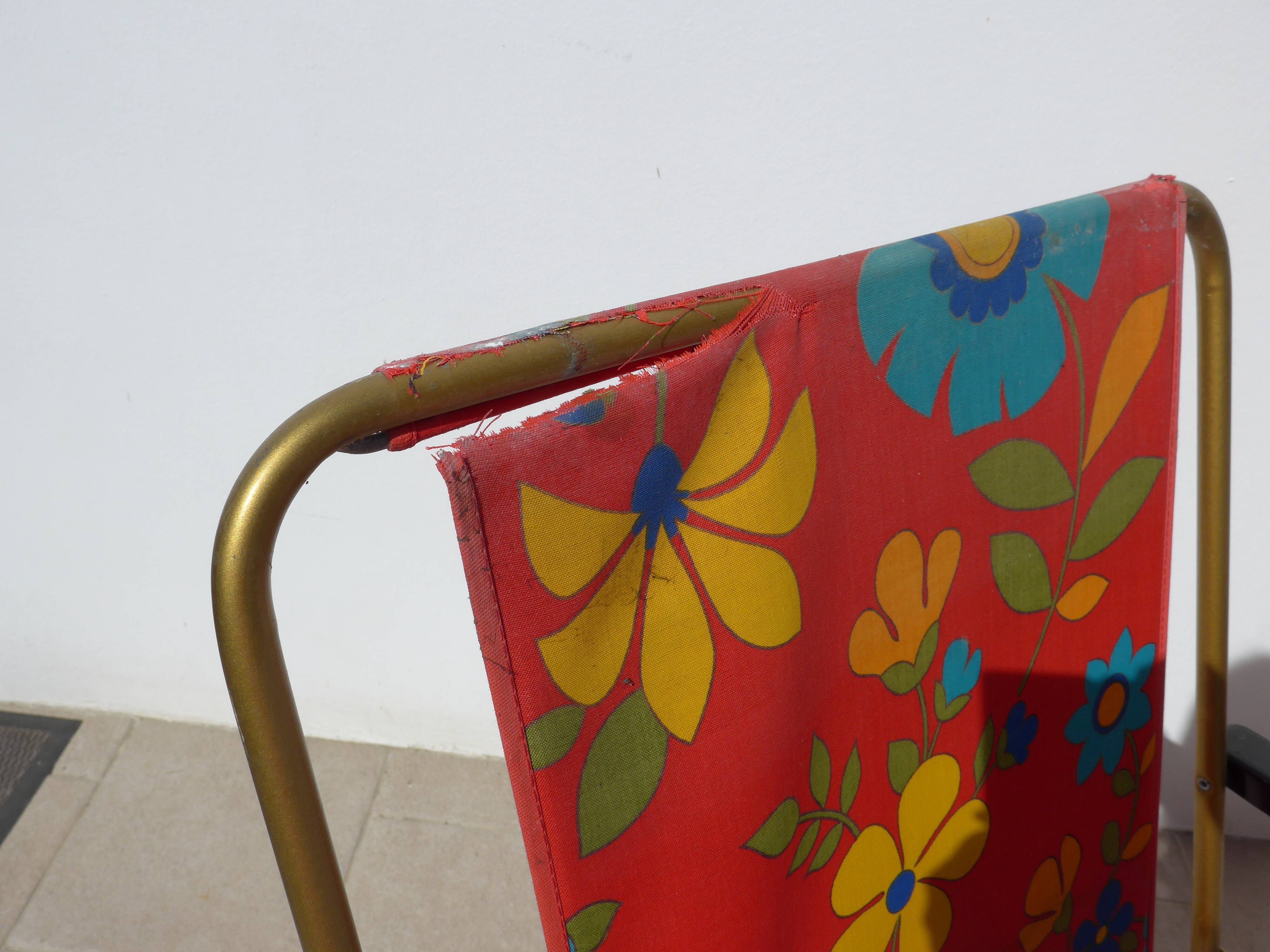 lot of 2 lafuma folding armchairs