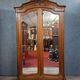 antique walnut carved wardrobe – Louis XV style – mirror doors – 19th century