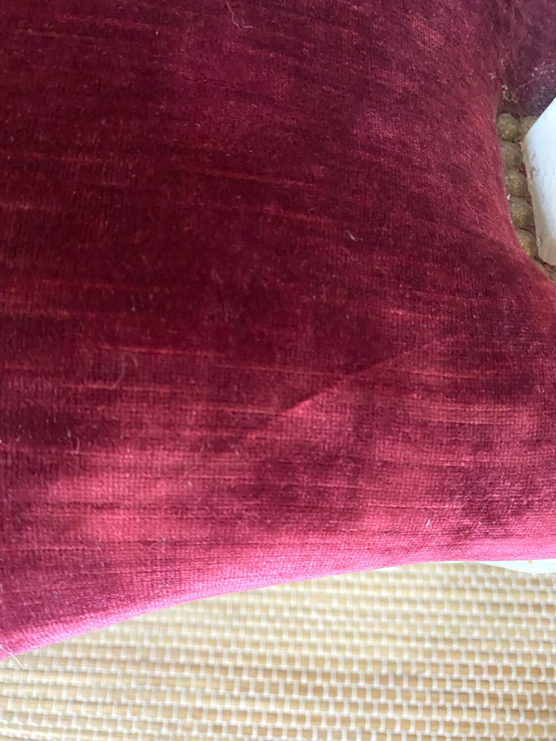 Pair of Louis XV style upholstered velvet armchairs