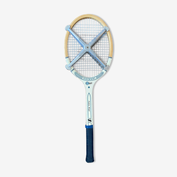 Ancienne raquette de tennis Snauwaert avec cadre presse métal Zephir