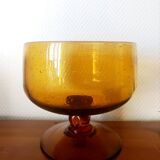 Large bubble glass centrepiece bowl Biot 25 cm