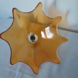Suspension star orange glass
