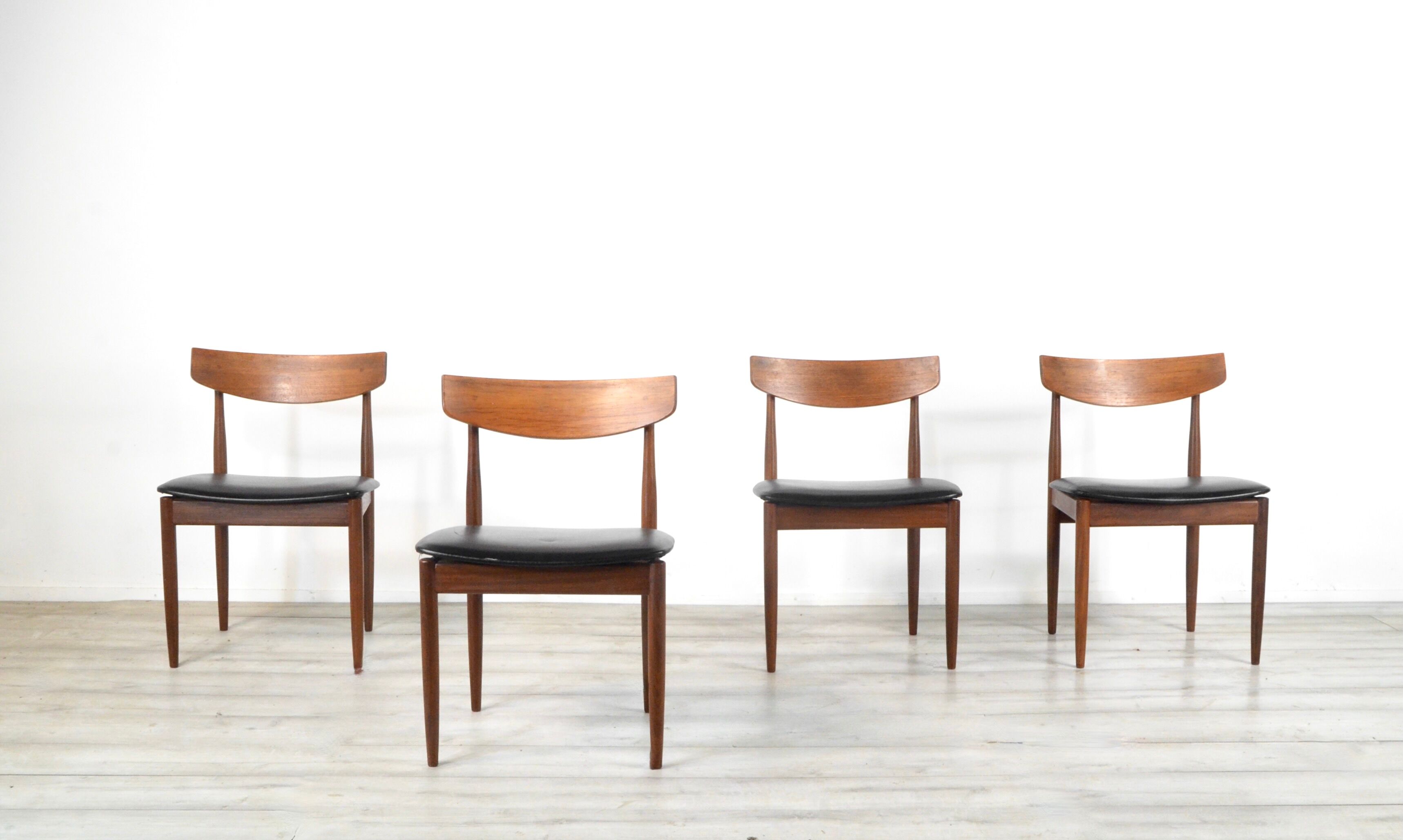 Ensemble de 4 chaises vintage par Kofod Larsen pour G Plan