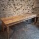 Antique French farmhouse dining table 225 cm – oak and poplar – rustic country table from around 1900