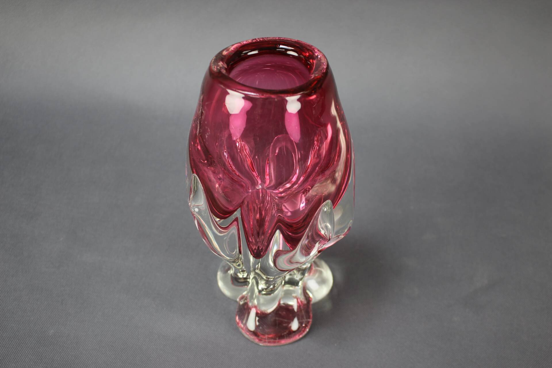 Bohemian Art Glass Vase by Josef Hospodka, Czechoslovakia, 1960s