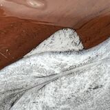 Vintage German glass plate or bowl by Hans Jürgen Richartz for Richartz Art Collection, Mathildenhütte, Solingen, Germany.