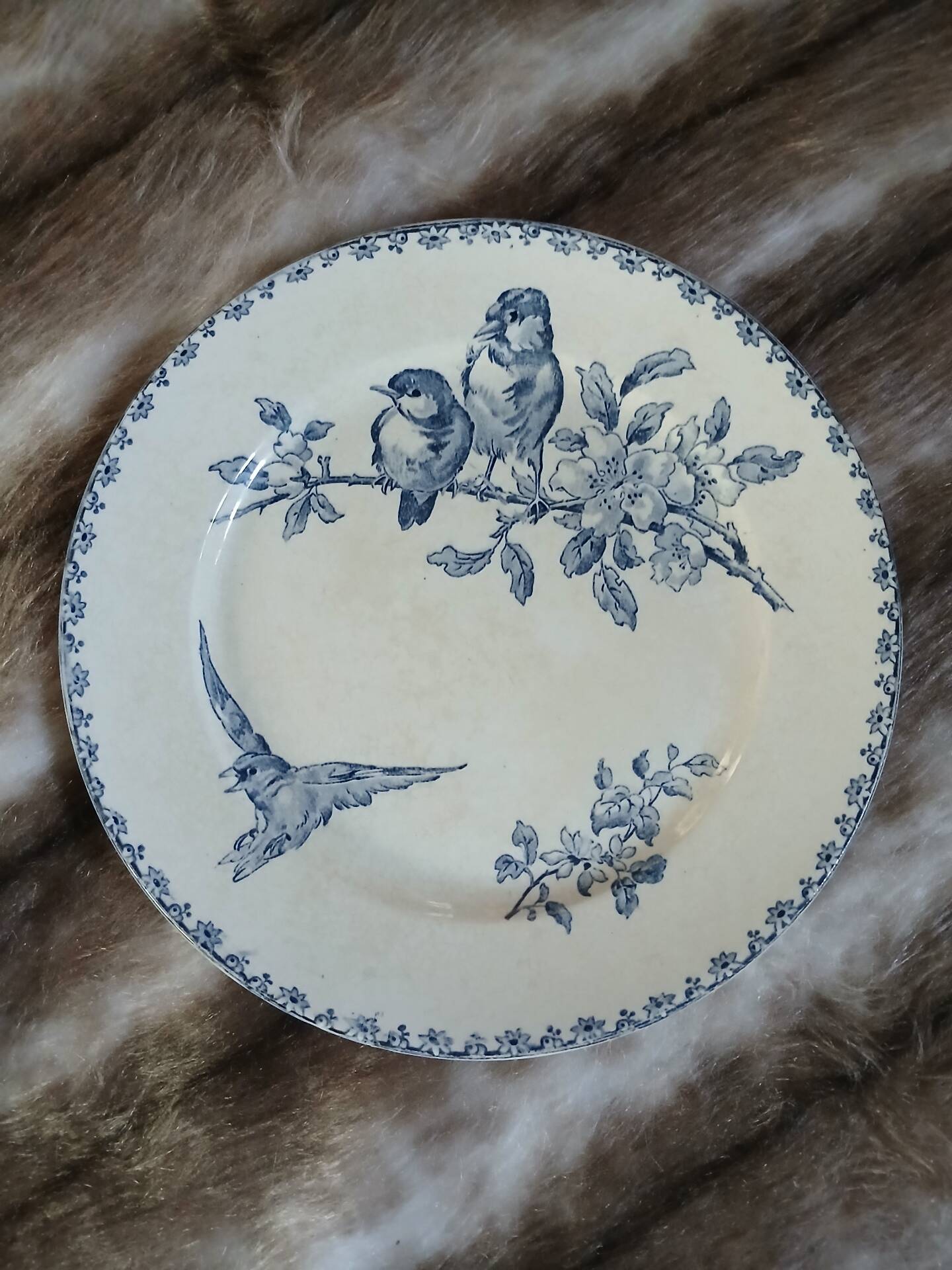 20 mismatched antique flat plates in ironstone