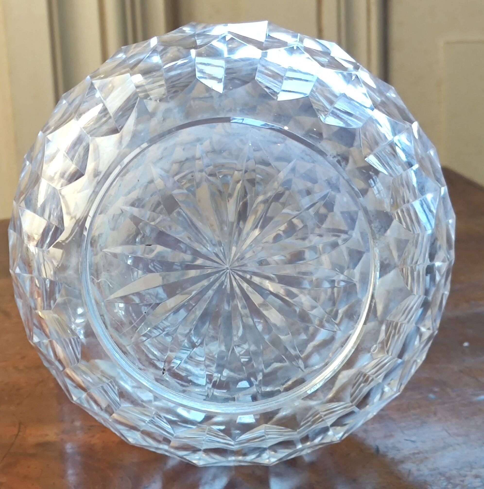 Carved crystal decanter 19th century