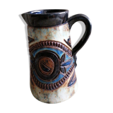 Glazed pottery pitcher