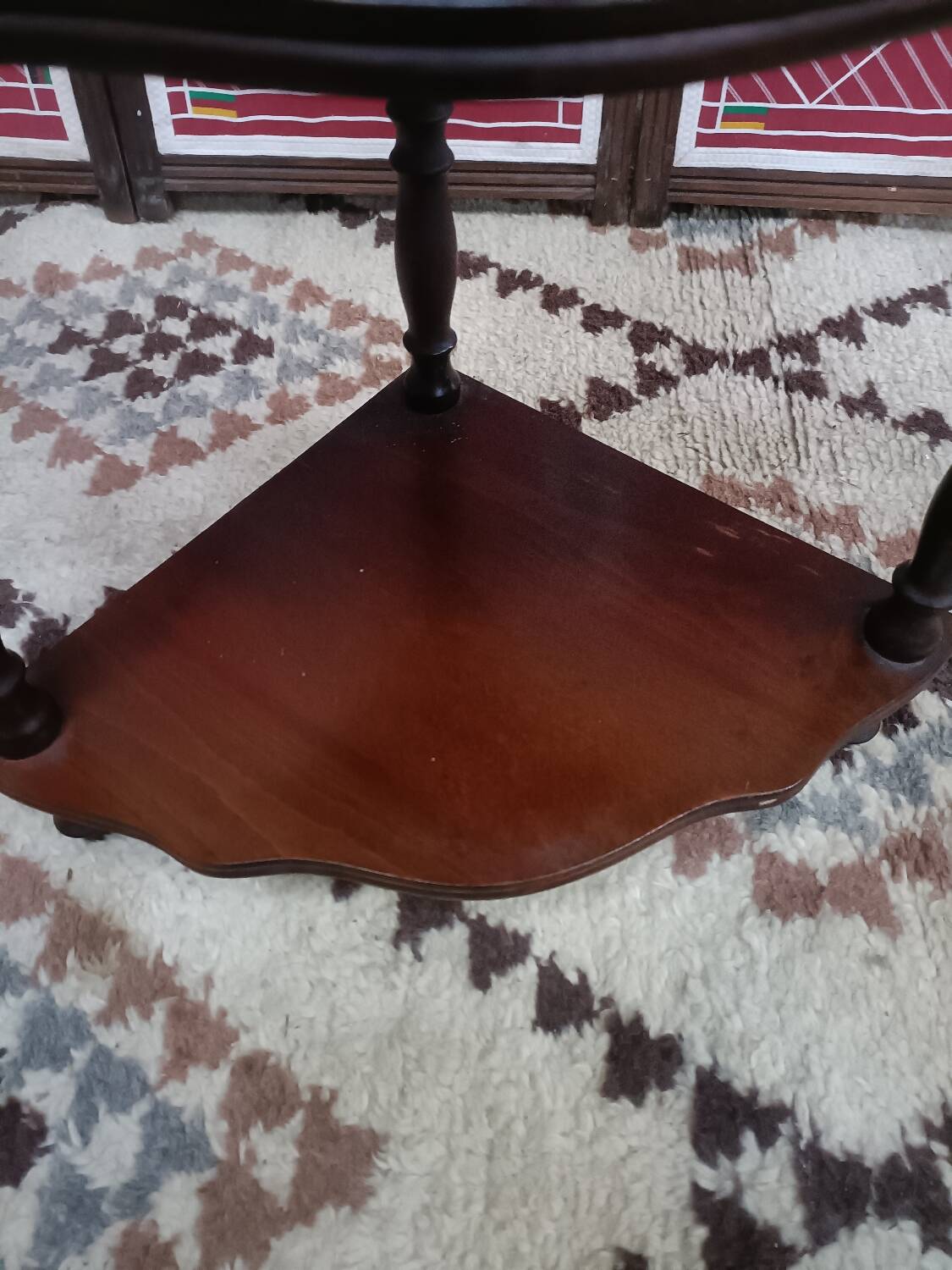 Vintage corner shelving unit