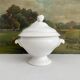 White iron earthenware soup tureen from Digoin and Sarreguemines late 19th century