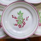 6 vintage flat plates