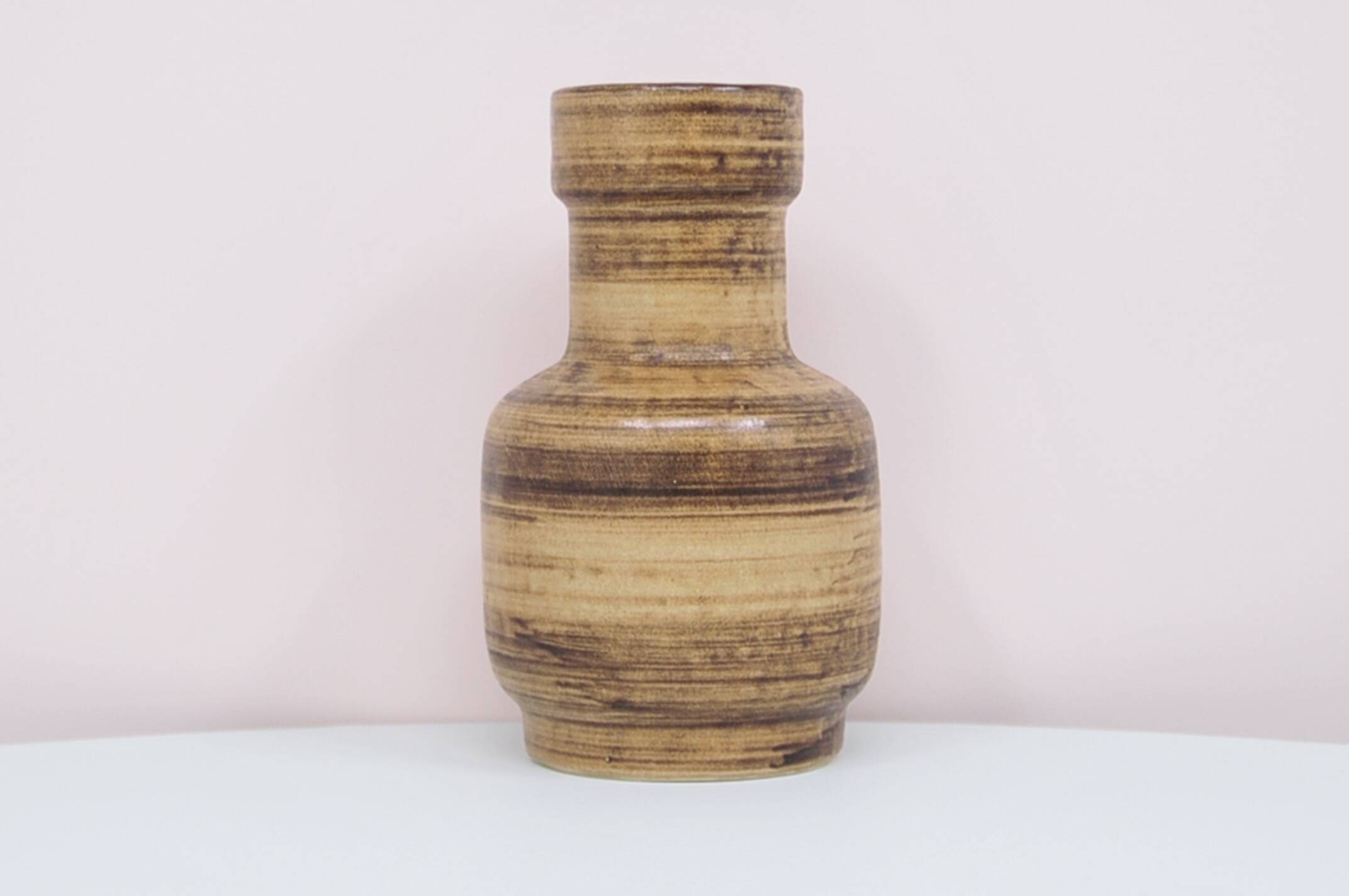 Vintage brown ceramic vase