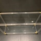 Plexiglas and brass console