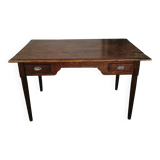 Bureau chêne, 2 tiroirs.