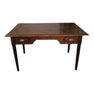 Oak desk, 2 drawers.