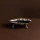 Argent metal ashtray in shell shape with feet – 1960s Italy vintage decor, gift idea for her