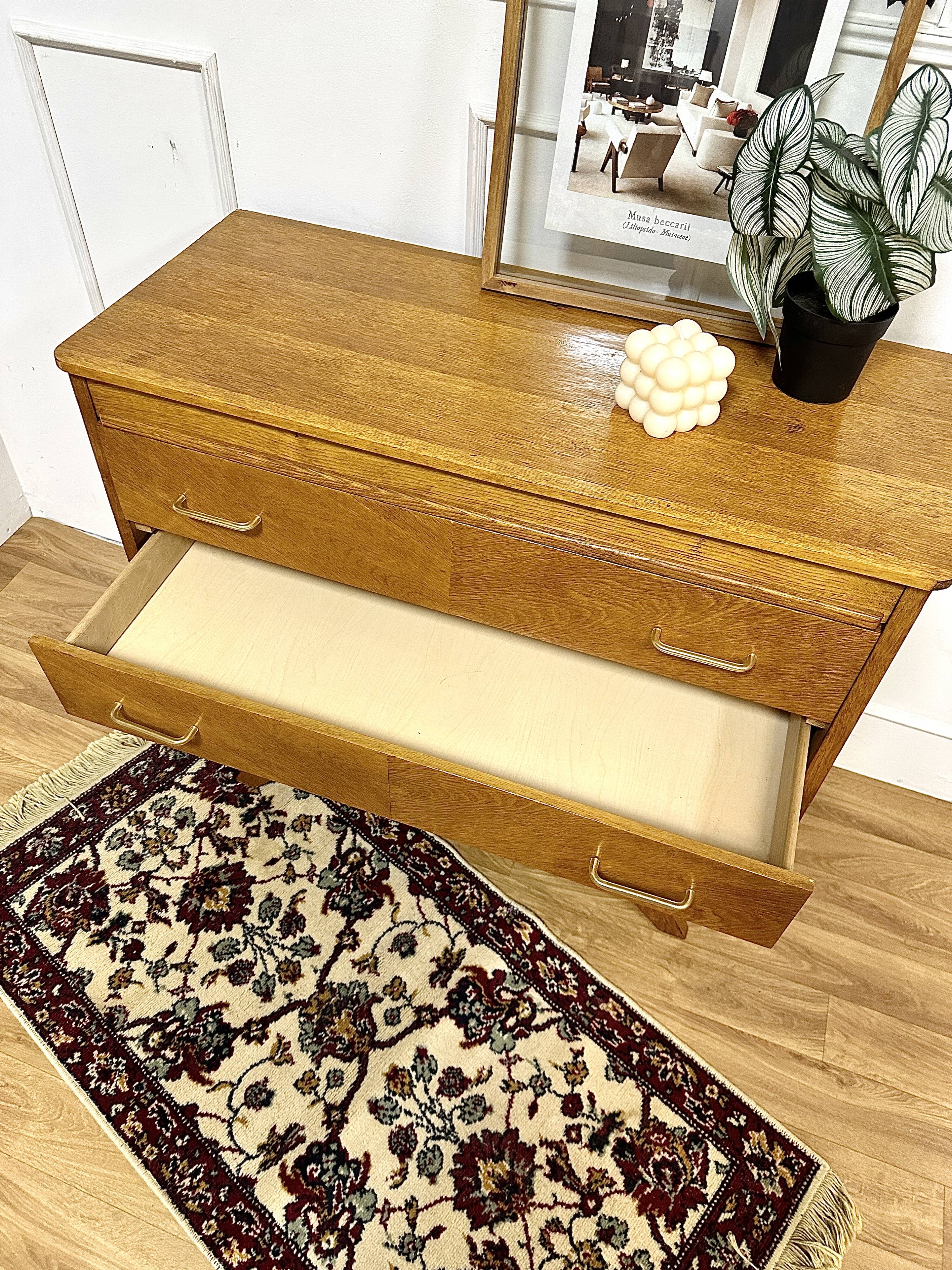 Vintage chest of drawers compass feet