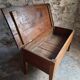 Antique oak flour chest from France, 19th century.