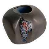 Max Idlas ceramic vase and colored concretions