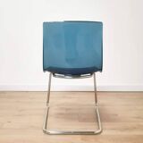 Set of 4 Tobias chairs in blue plexi