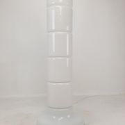 Italian opaline glass zea floor lamp by Salocchi for Lumenform, 1970s