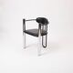 Unique postmodern chome armchair, Czechoslovakia, 1970s