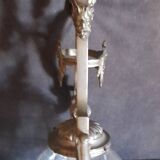 Art deco ceiling light in silvered bronze