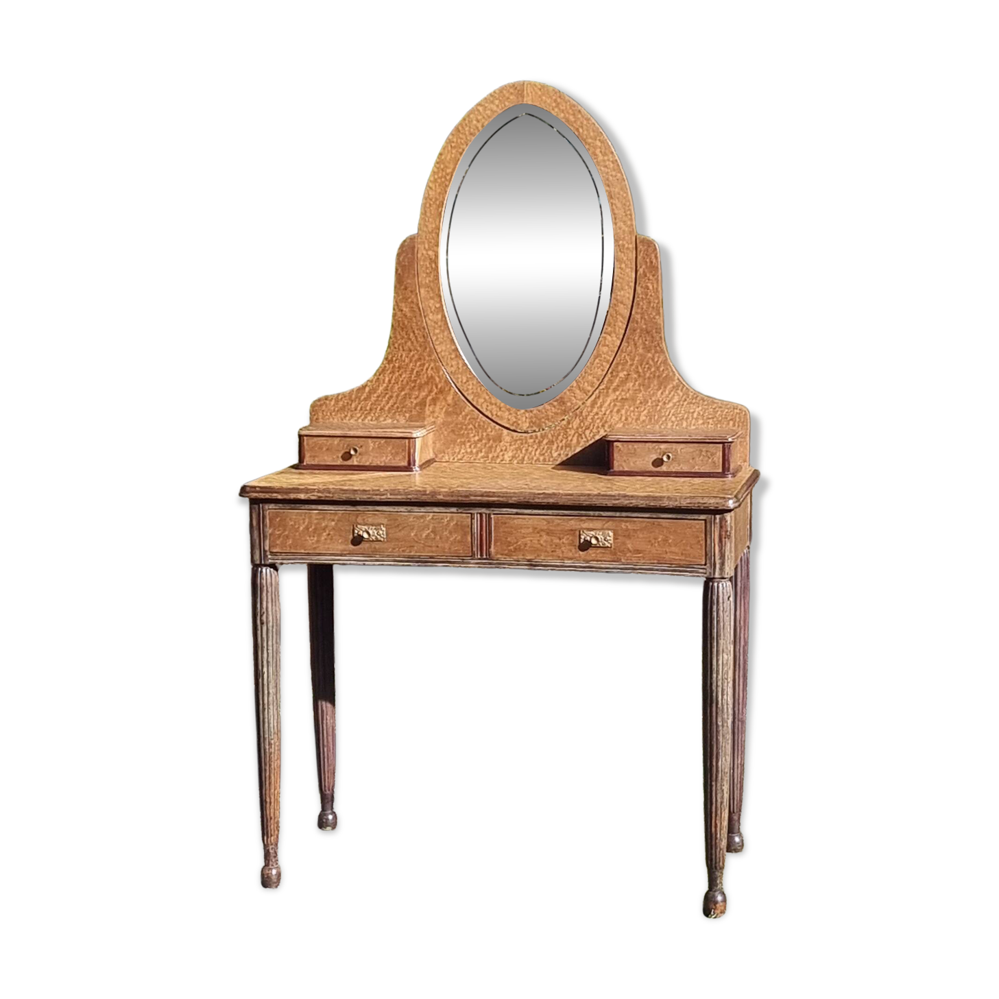 Dresser from the early 19th century with a cheval mirror.