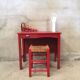 Bureau bois rouge vintage